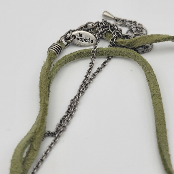 Lia Sophia Silver and Yellow Multi-Pendant Necklace Log of 4 - Picture 11 of 14